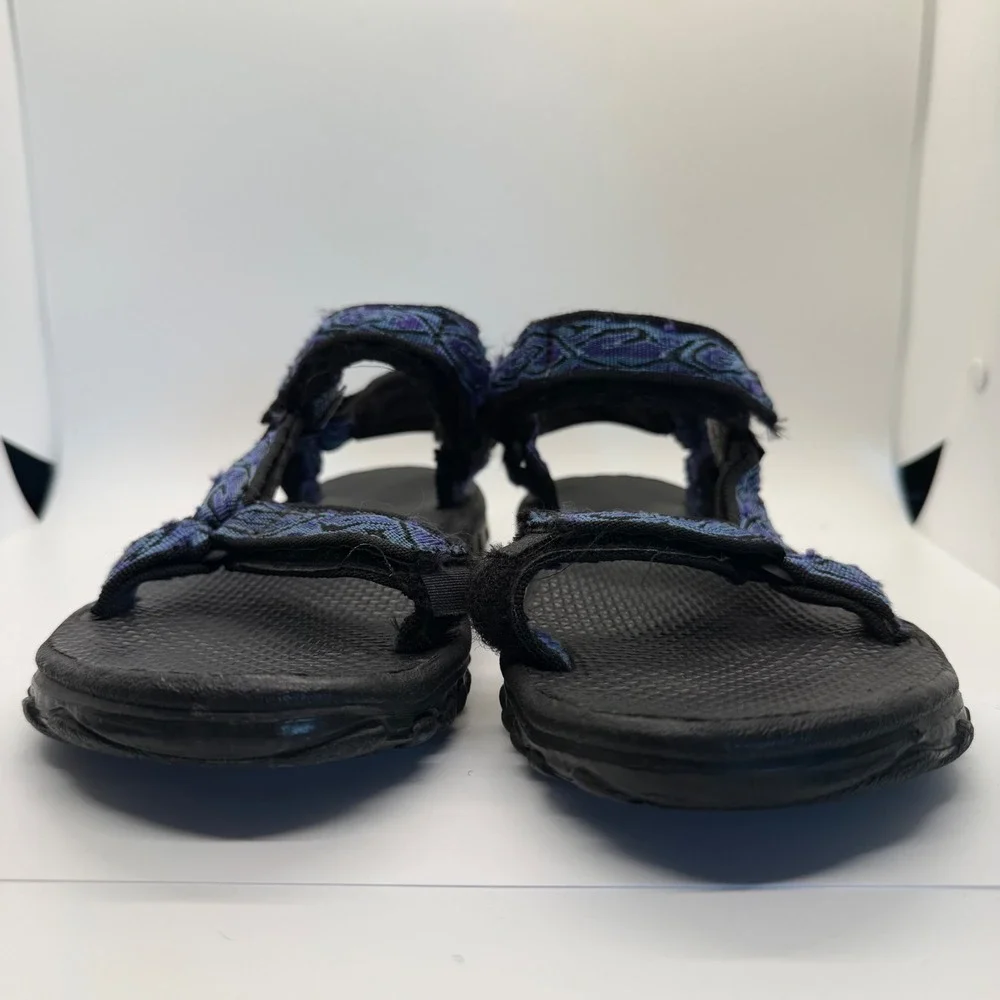 Teva Sandals Mens 8 Purple Blue Geometric Strappy Hiking Water Shoes Vintage